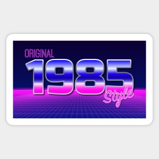 Original 1985 Style - 80s Neon Grid Nostalgia Sticker